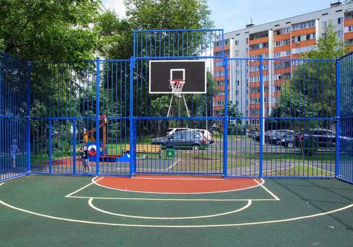 Забор Protect для баскетбольной площадки в Березниках